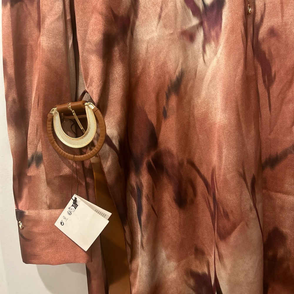 Zara Brown and Pink Blouse